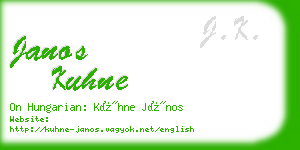 janos kuhne business card